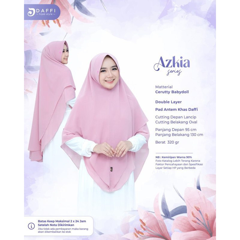 [ORIGINAL DAFFI] ~ KHIMAR AZKIA / KHIMAR SYAR’I CERUTY 2 LAYER / HIJAB CERUTY 2 LAYER JUMBO