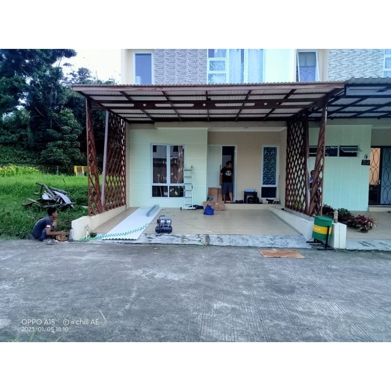 kanopi alderon RS/1layer terpasang