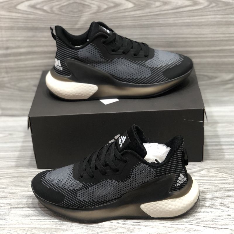 SNEAKERS SEPATU ADIDAS SENSE BOOST BLACK GREY