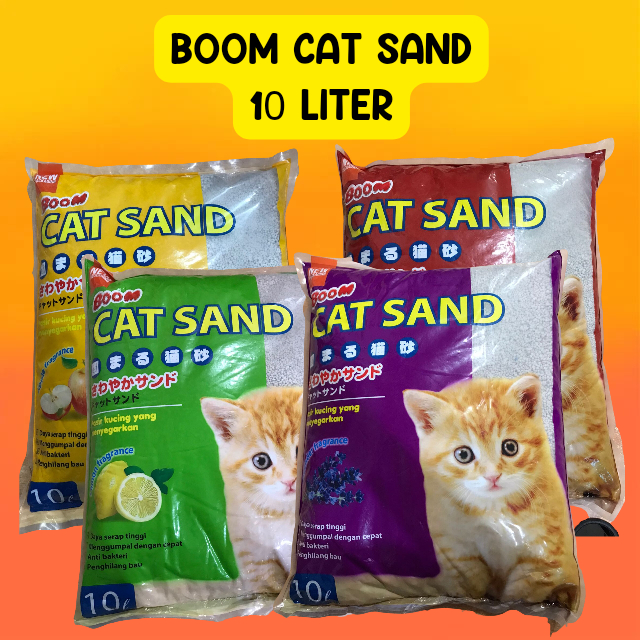 BOOM CAT SAND 10 LITER PASIR KUCING PREMIUM GUMPAL CAT SAND