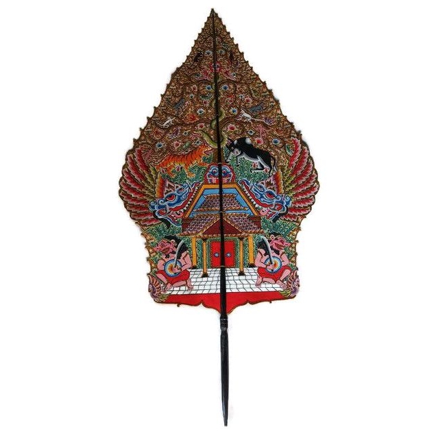 Gunungan wayang kulit kerbau gapit tanduk / high quality shadow puppets traditional java