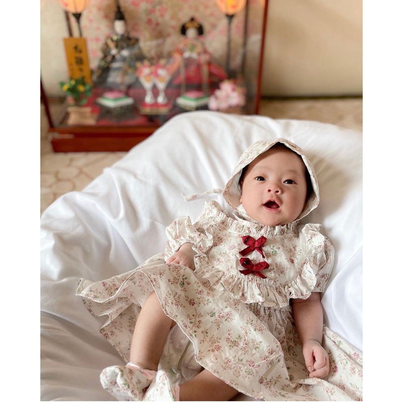 FAY FLO / PITA KACA sepatu topi dress anak bayi newborn Perempuan Cewek Pakaian Baju Lucu Terlaris Murah Babeebabyshop Berkualitas HIKARU child hazel