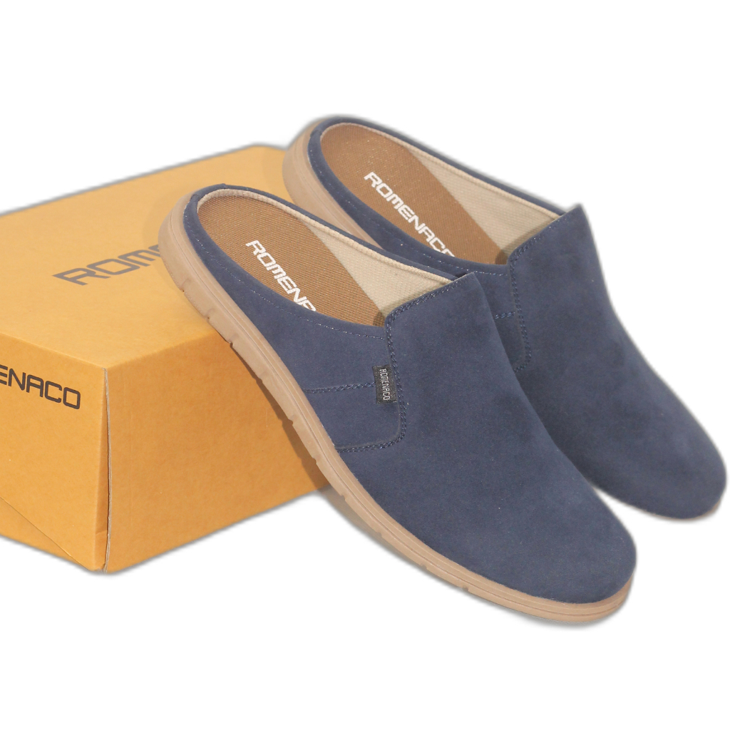 ROMENACO Sandal Bustong Suede R136C Navy Cream