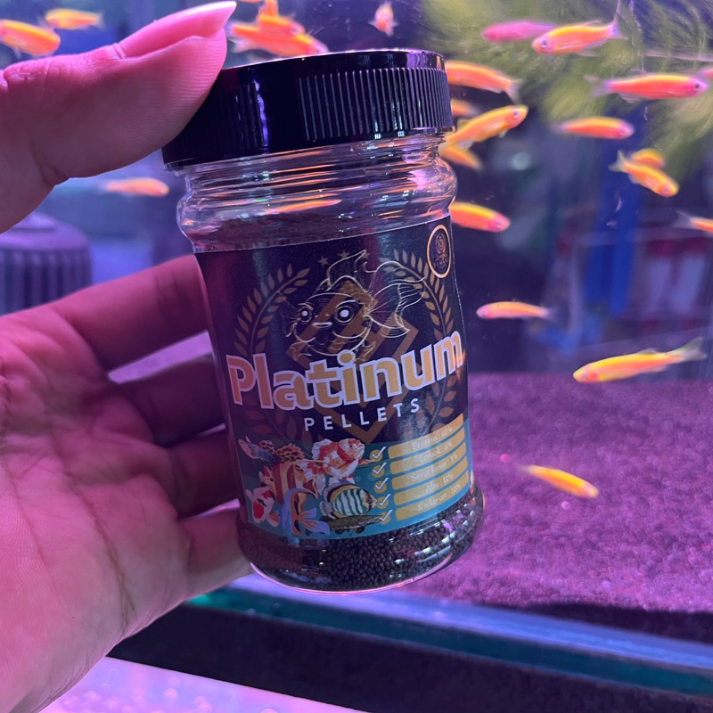 PLATINUM PELET by ELMARU AQUATIC Pelet Khusus Ikan Kecil Glowfish Guppy ciclhid cupang Neon Cardinal