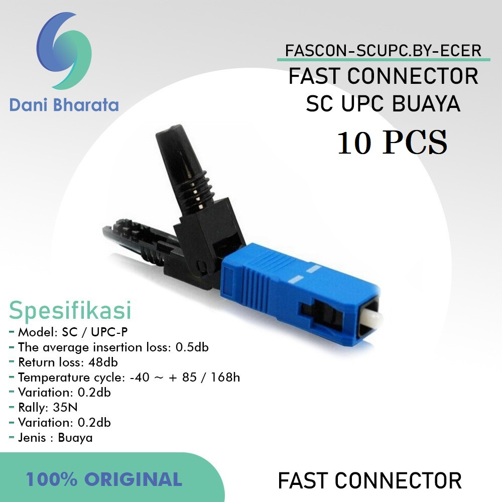 Fast Connector SC UPC Adapter SC UPC Conector Fiber Optik Conektor konektor Dropcore 10 PCS [𝗛𝗶𝗴𝗵 𝗤𝘂𝗮𝗹𝗶𝘁𝘆]