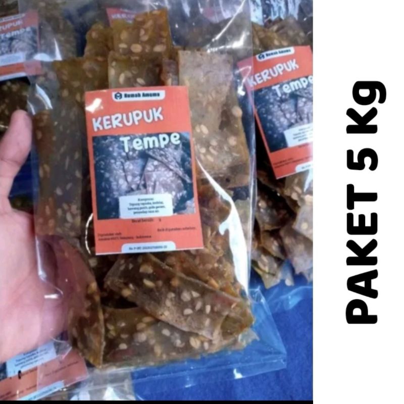 

Krupuk tempe Amuma Super Kedelai paket 5 kg