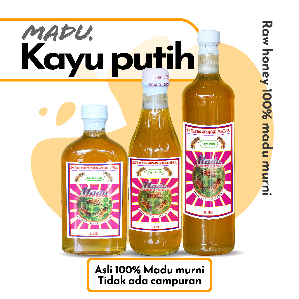 

Madu Kayu Putih - Madu Seribu Bunga Madu Asli 100% Raw Honey