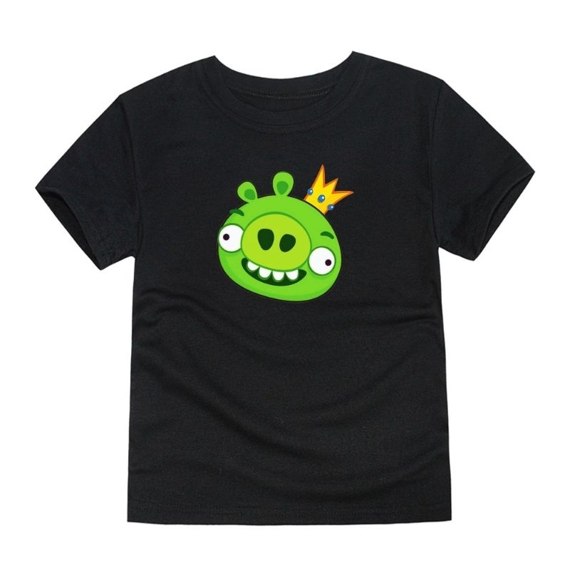 Baju Kaos Anak Angry Bird Pig Pakaian Atasan Anak Lengan Pendek Baju Oblong Anak 2-16Th Cod