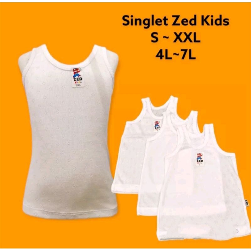 1 pcs Kaos singlet 4L 5L 6L anak anak 4 sampai 10 tahun / kaos dalam anak anak /kaos dalam satuan