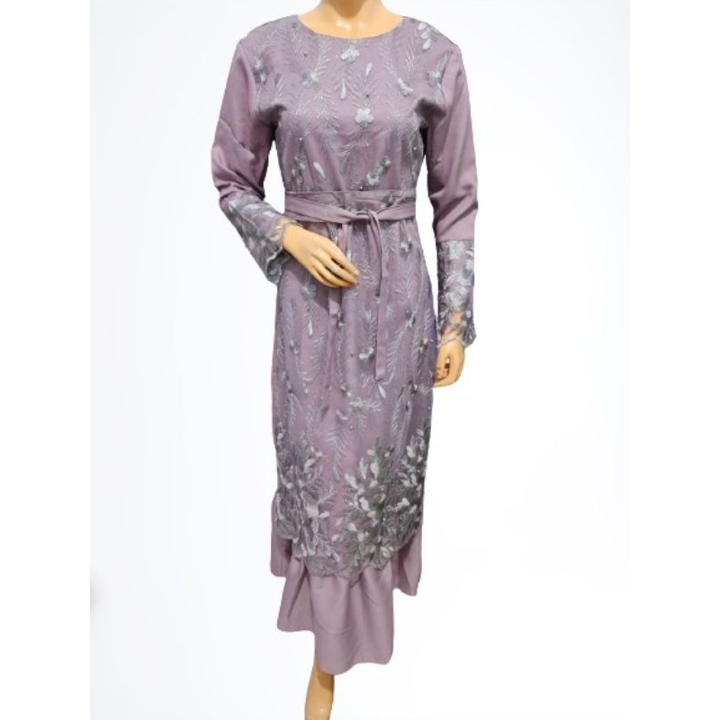 ( Produk Baru ) Amita Gamis Brukat Premium Maxi Dress Pesta Seragam Wisuda Jumbo Kondangan Size M L XL XXL 3XL