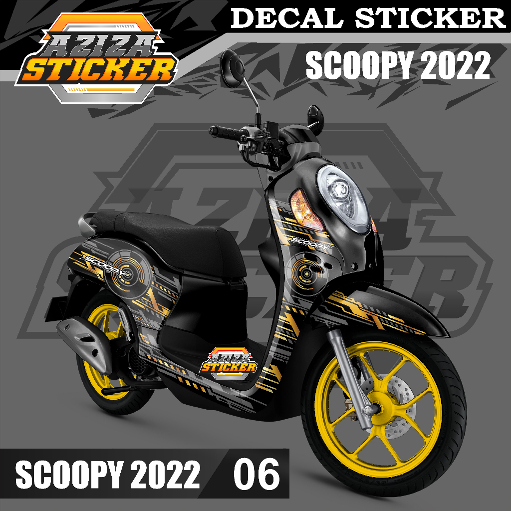 Aziza Sticker - Decal Stiker Scoopy Full body 2021 2022 - Dekal Stiker Scoopy yang lagi viral desain