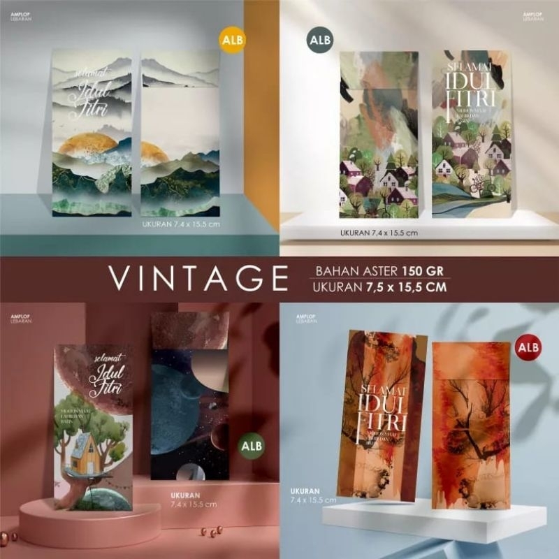 

Amplop Lebaran (4pcs) Vintage