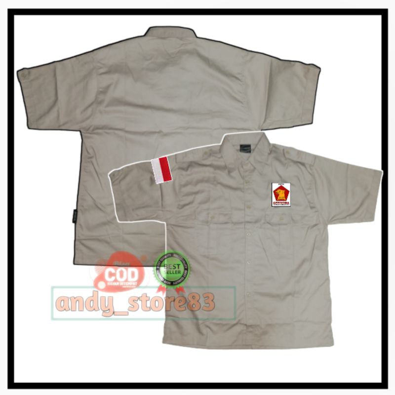 kemeja partai Gerindra{ tangan pendek