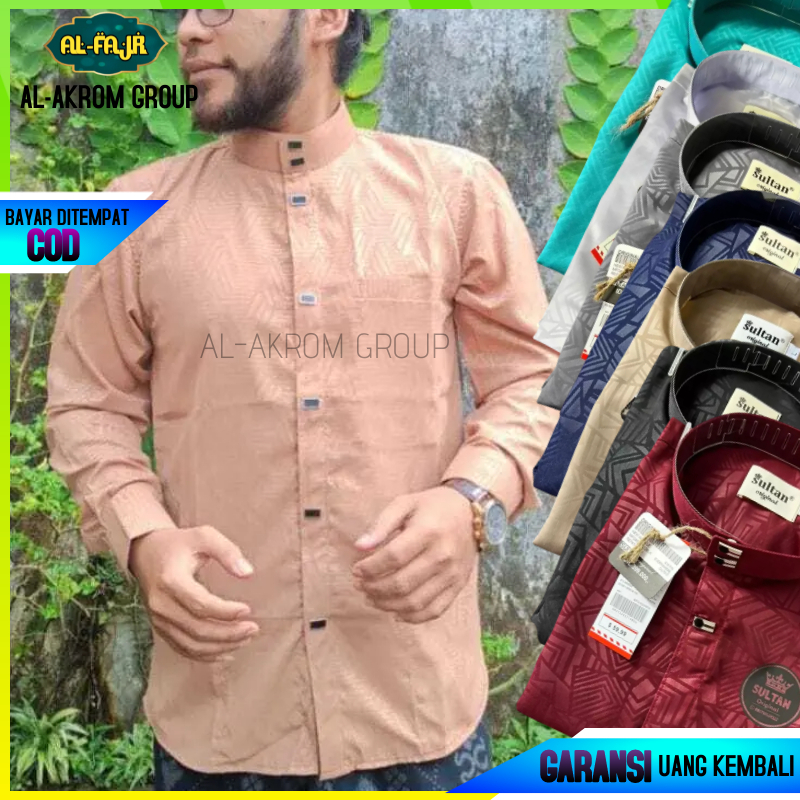 Kemeja Koko Pria PREMIUM Sultan Embos Anak dan Dewasa