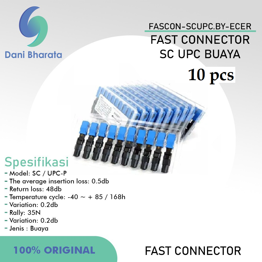 Fast Connector SC UPC Adapter SC UPC Conector Fiber Optik Conektor konektor Dropcore 10 PCS [𝗛𝗶𝗴𝗵 𝗤𝘂𝗮𝗹𝗶𝘁𝘆]