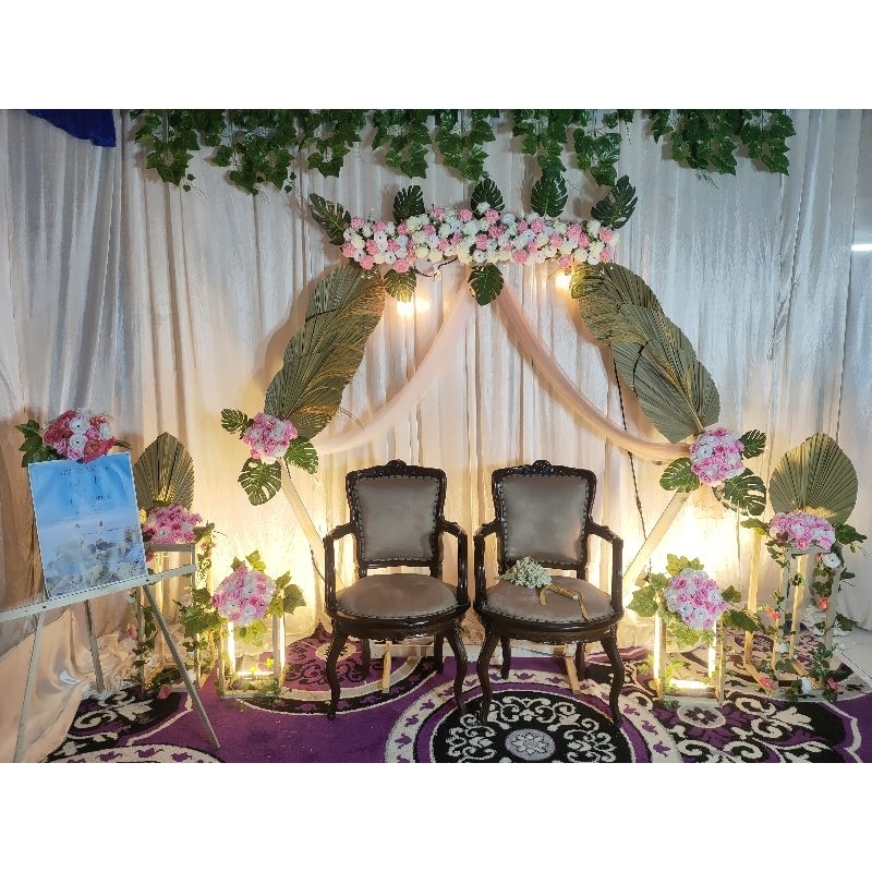 backdrop rustic sewa jasa pernikahan lamaran tasyakur khitanan aqiqah ulang tahun