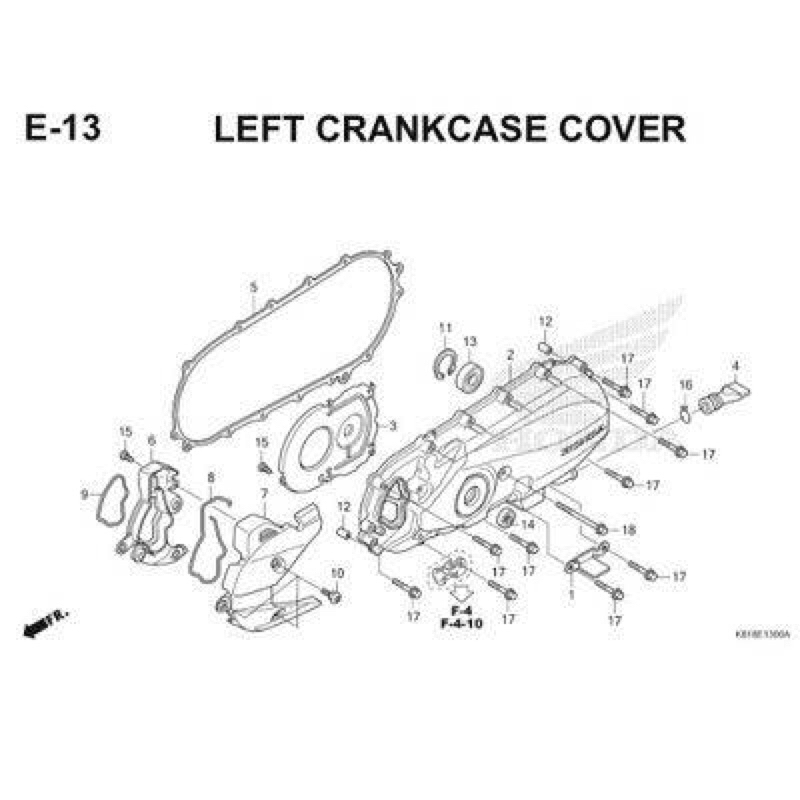 Gasket Perpak Paking Bak Cvt  Beat Fi ESP Stater Halus K25 K44 Scoopy FI ESP Vario 110 Fi ESP BEAT POP 11395K44V00 Merek Riko