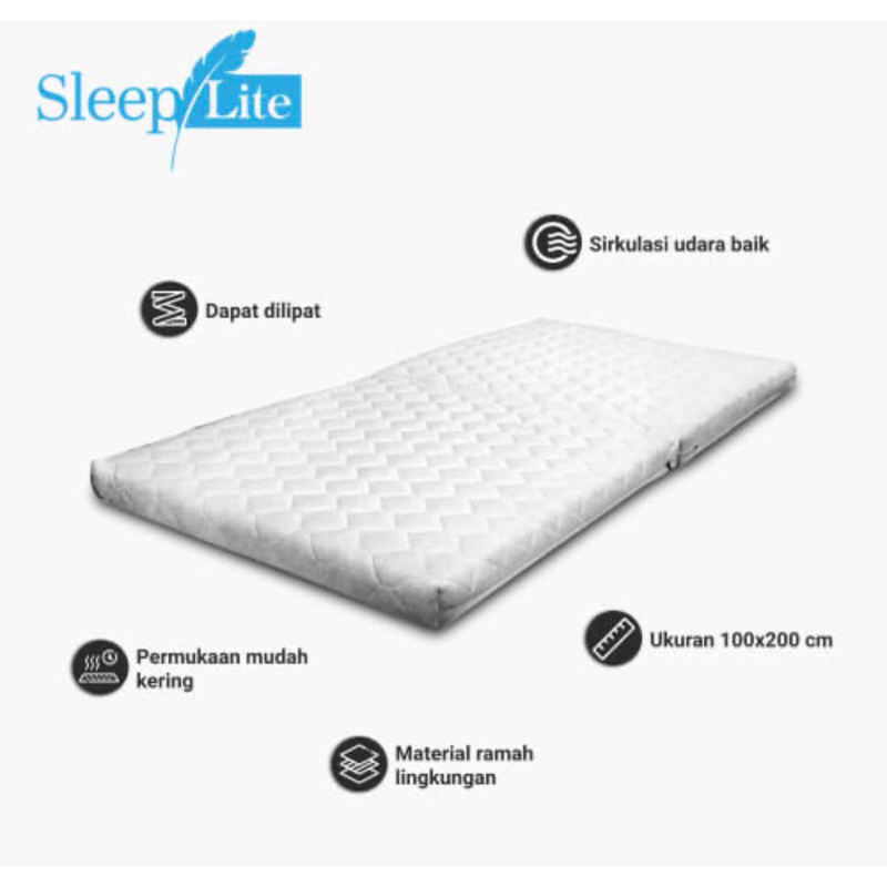 SLEEPLITE 100x200x12 CM KASUR LIPAT ACE/ACE PORTABLE MATTRESS BEIGE/ACE KASUR LIPAT PORTABLE/ACE KASUR TRAVELING/