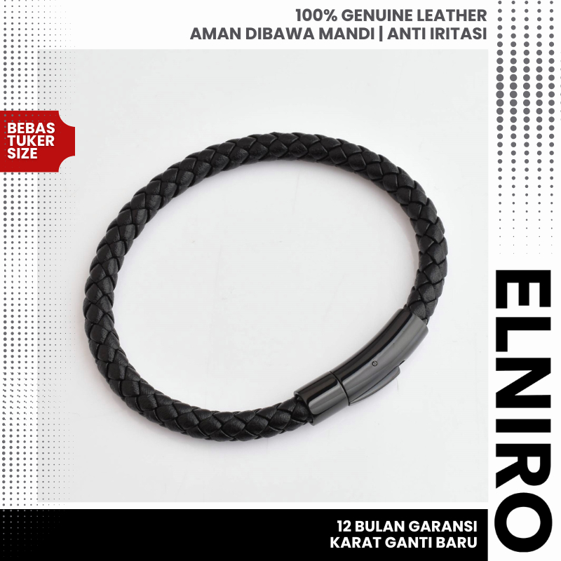 EXCLUSIVE ! GENUINE LEATHER BRACELET / Gelang Kulit Asli Pria (FORZA)