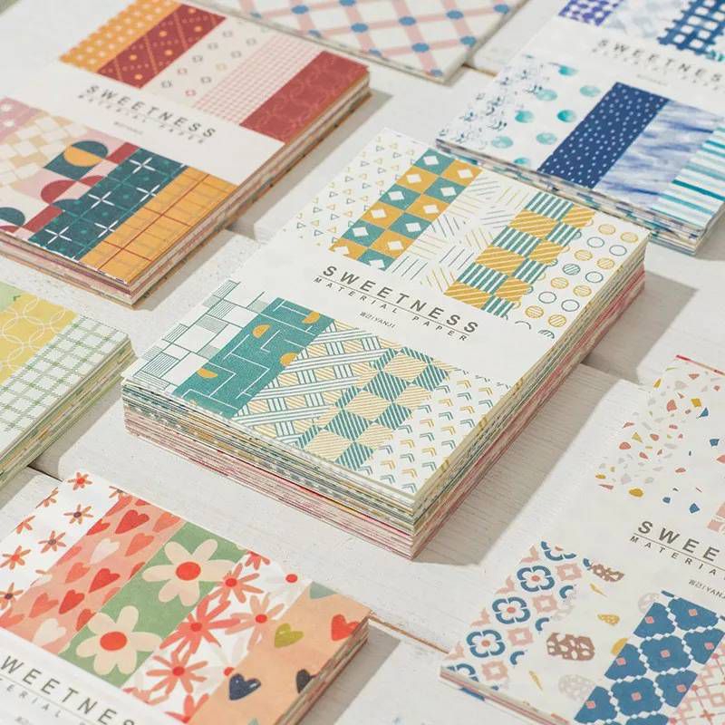 

[Isi 50] SWEETNESS MIX PATTERN MEMO DIY DECORATIVE PAPER PACK JOURNALING BOOK