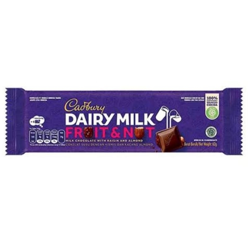 

Cadbury Dairy Milk Fruit and Nut 62 g