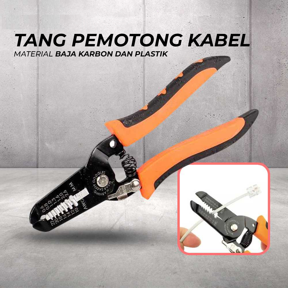 JAKEMY Tang Pemotong Kabel Wire Cutter Pliers / Tang Kupas Kabel UTP