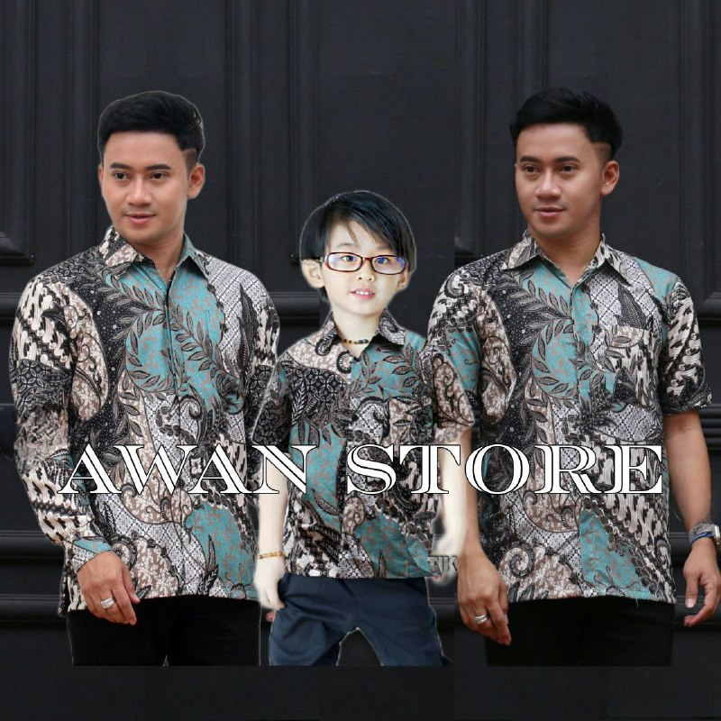 TERBARU Couple sweet || couple batik ayah dan Batik anak cowok BATIK Hijau Mint Batik Hijau Sage Batik Terbaru Batik 2023