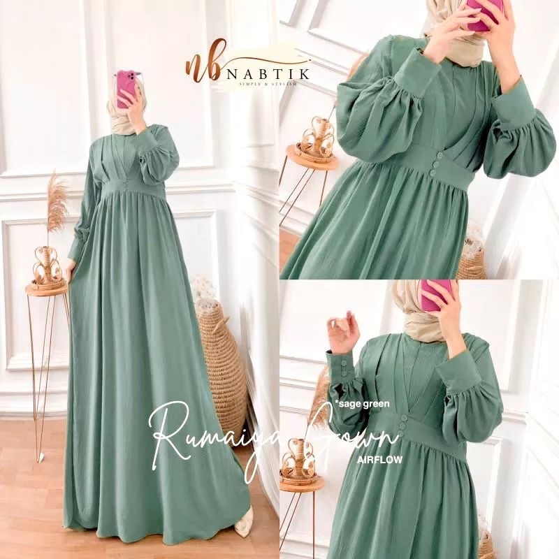 RUMAIYA DRESS / GAMIS CRINCLE AIRFLOW / GAMIS POLOS / GAMIS ELEGAN MODIS