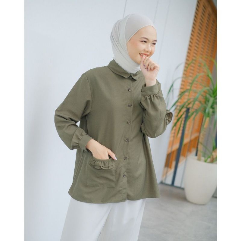 Nada top | kemeja wanita oversize - basic shirt kemeja polos