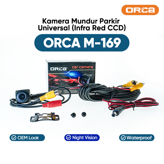 Kamera Mundur Parkir Mobil Universal ORCA RC-169  Infra Red / Night Vision HD