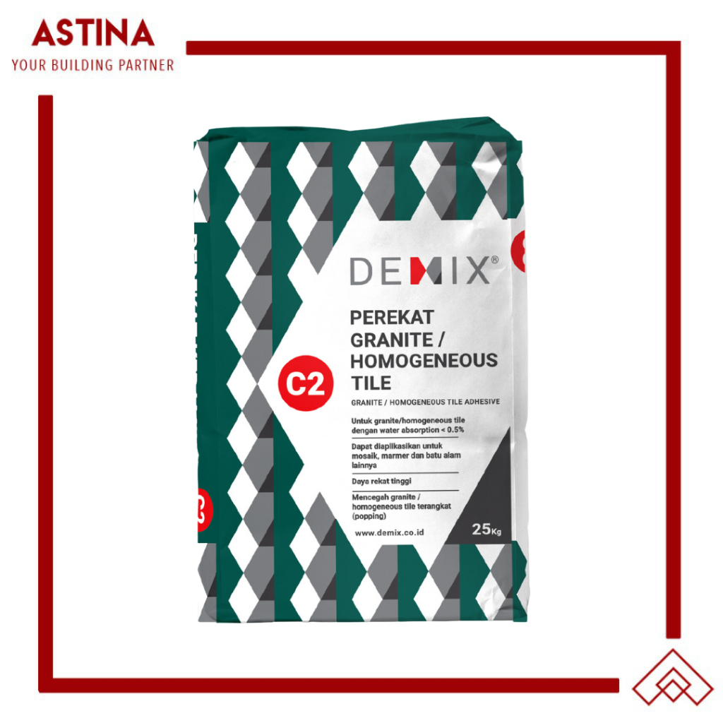 Semen Instan DEMIX C2 Perekat Granite Mortar Instant Cement granite / homogeneous tile