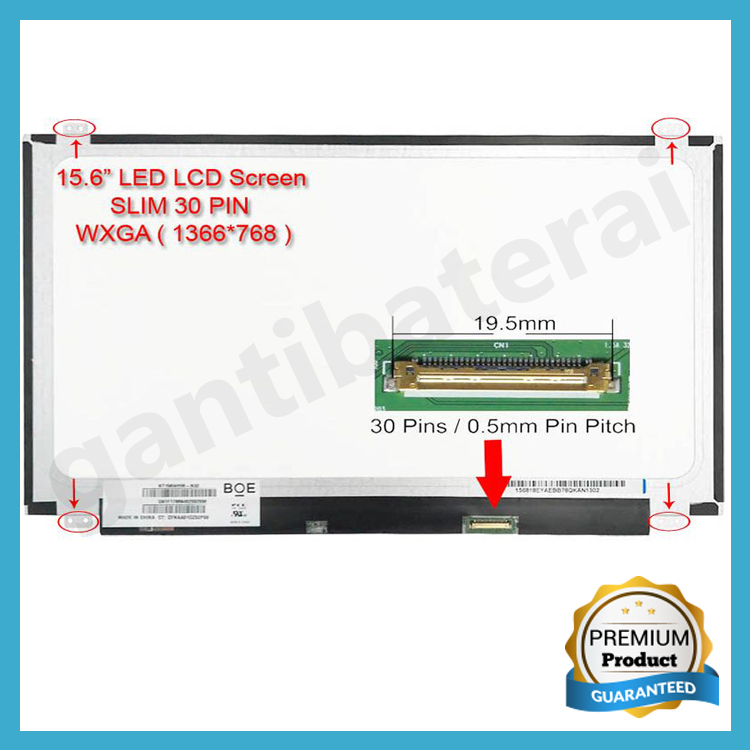 LED LCD Toshiba Satellite b35/r 15.6 inch 30 pin slim