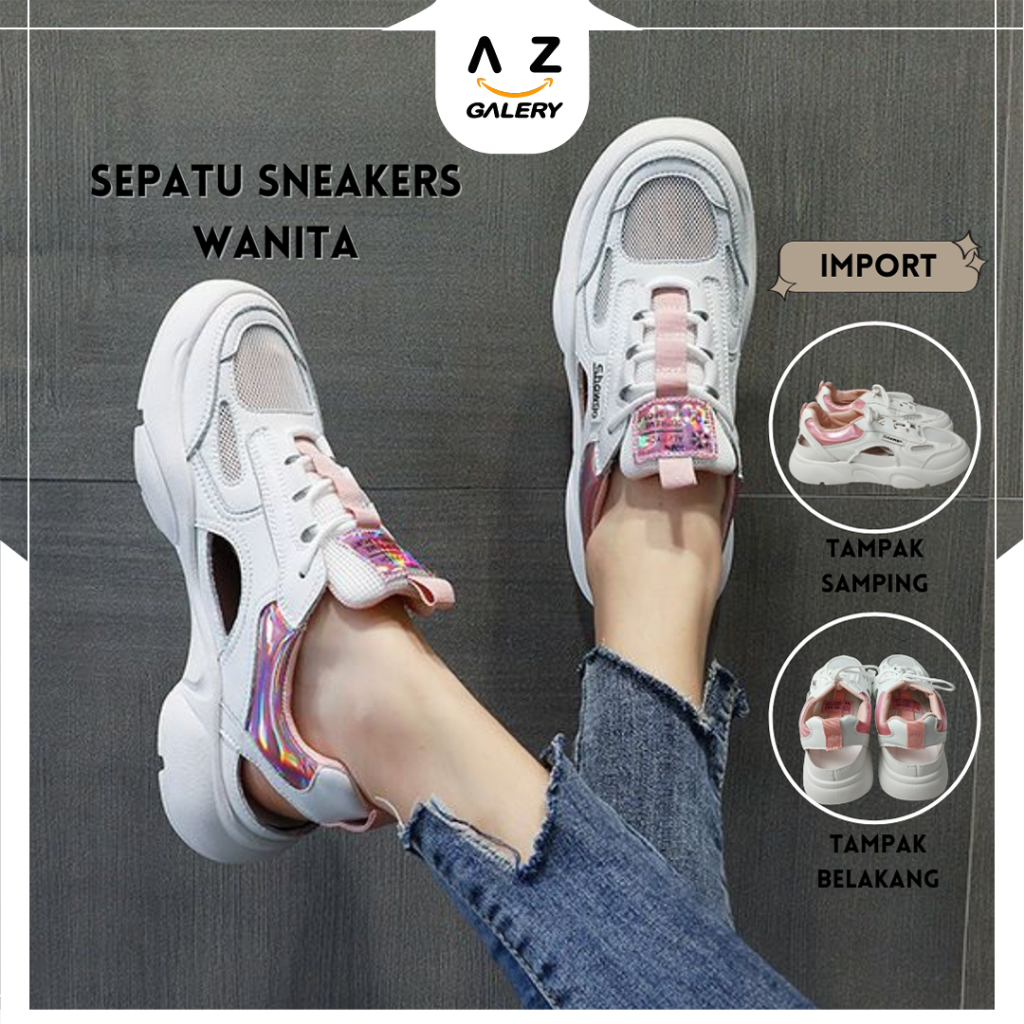 Sepatu Sneakers Wanita Sepatu Kanvas Putih Kekinian Fashion Woman Shoes Korean Style Kekinian Cewek Remaja Azgalery SPT-17