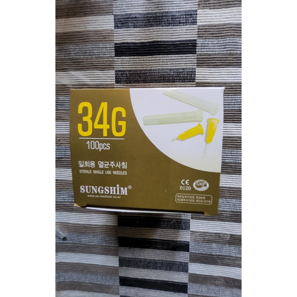 ByuSa 1 Box NEEDLE MESO 32GB 4MM 1 Box 34G 4MM 30G 4 MM 100 Buah Skinbooster Needle 32g 4 mm