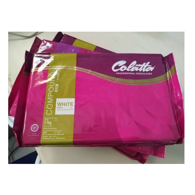 

250 gr Repack COLATTA White Chocolate Compound WHITE 250 GR Cokelat Putih Repack