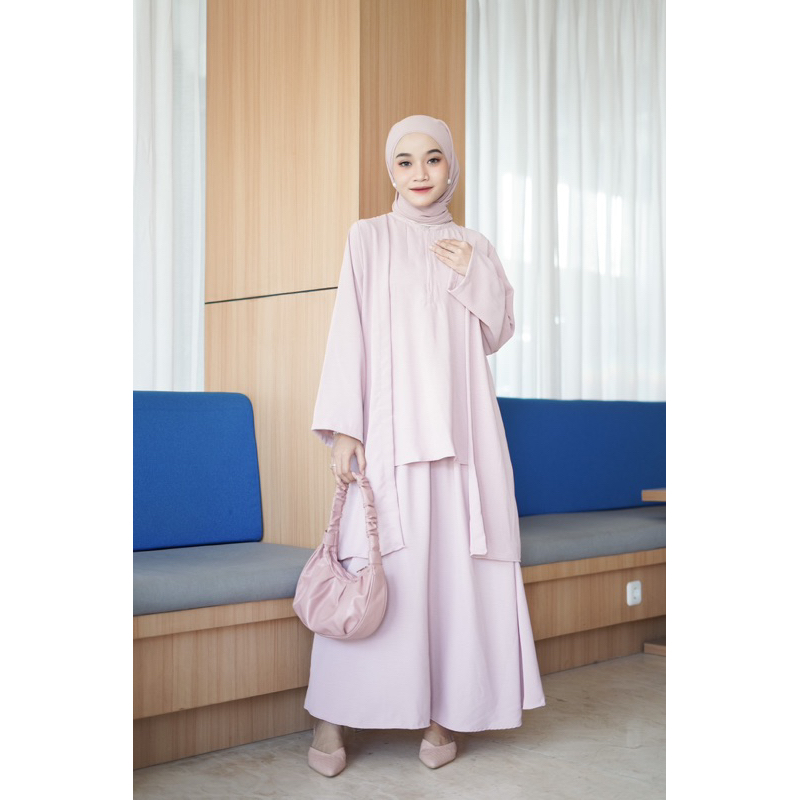 VIANDRA SET ROK 2in1 SIMPLE CANTIK KEKINIAN KOREAN STYLE