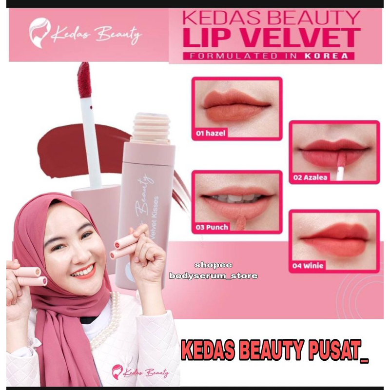 {READY} LIP VELVET KISSES KEDAS BEAUTY | LIP CREAM VELVET TAHAN 8 JAM ORIGINAL ✅