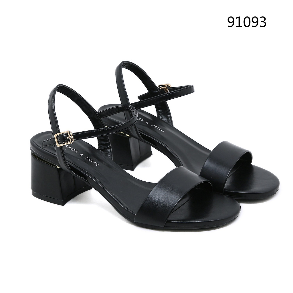 91093 Open Toe Ankle Strap Block Heel Sandals