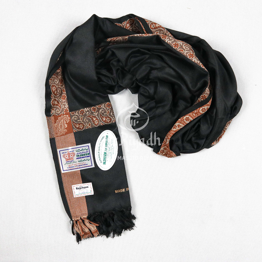 Sorban Kashmiri Yasmeen Abu Taj 1044F Hitam Impor