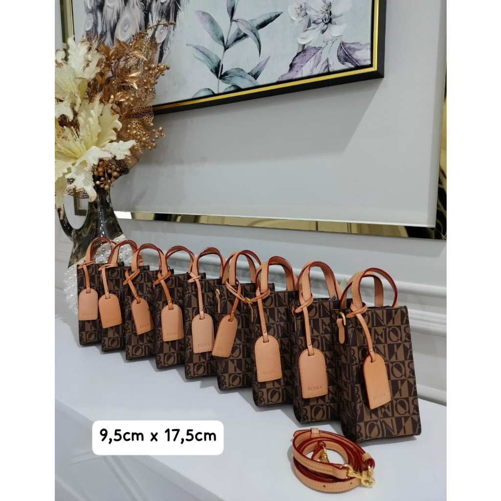 tas tote petak xs bonia original