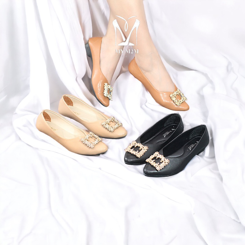 Mym2m Sepatu Flat Shoes balet Kasual Wanita Terbaru Valerina