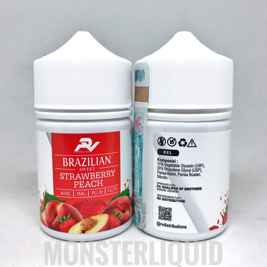 BRAZILIAN SWEET STRAWBERRY PEACH BY KHALIFA X RV 3MG 60ML