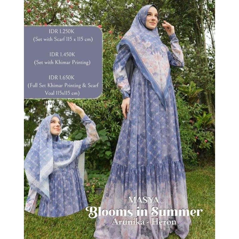 [MASYA_MADENIA SYARI] GAMIS SYARI TERBARU / DRESS SET PRINTING " ARUNIKA SET " BY MASYA