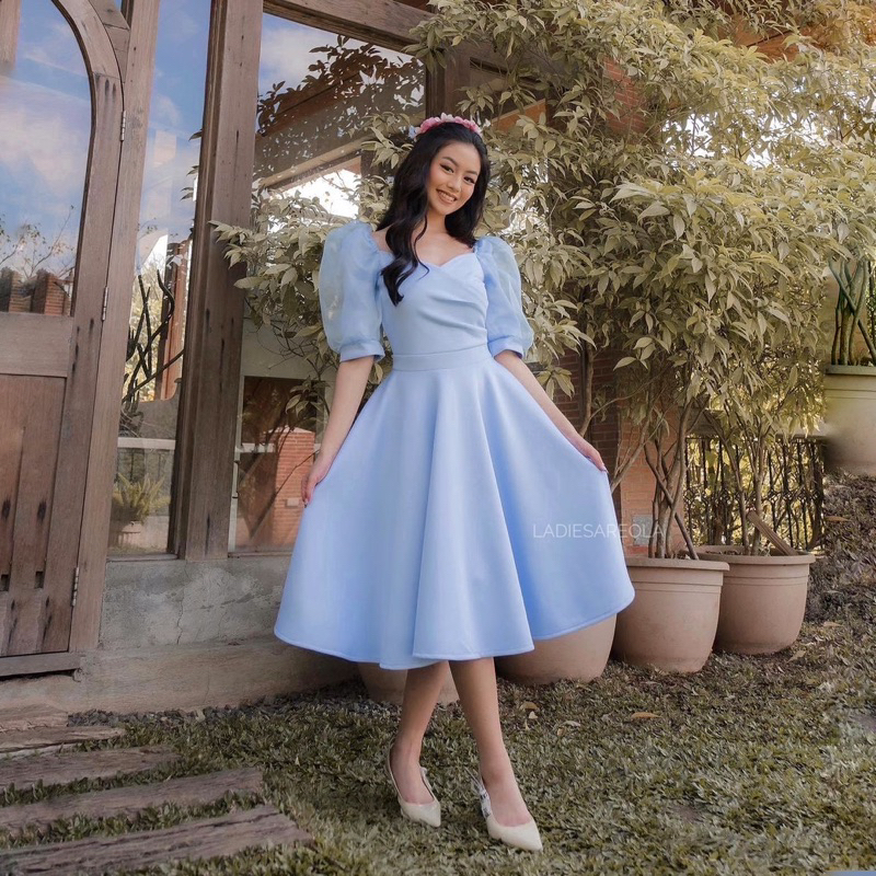 MEAGHAN DRESS - Dress pesta Dress casual dress korea puffy sleeves dress formal party jumbo big size