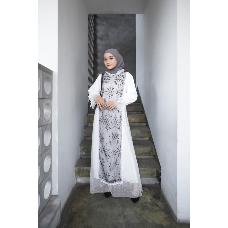 ANESYA DRESS KOREAN STYLE KONDANGAN CANTIK SIMPLE KEKINIAN ELEGAN