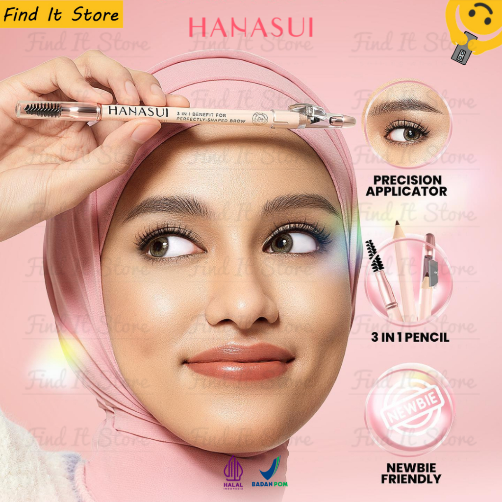 Hanasui Eye Makeup Series | Eyebrowtiful Pencil | Eyetractive Liner Pen | Pensil Alis | Eyeliner Spidol | ORIGINAL BPOM HALAL