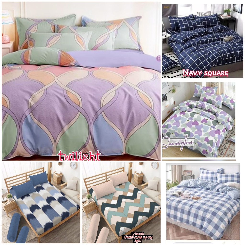 sprei motif aesthetic 2 sarban 2 sargul uk 180 x 200 / sprei uk king fullset