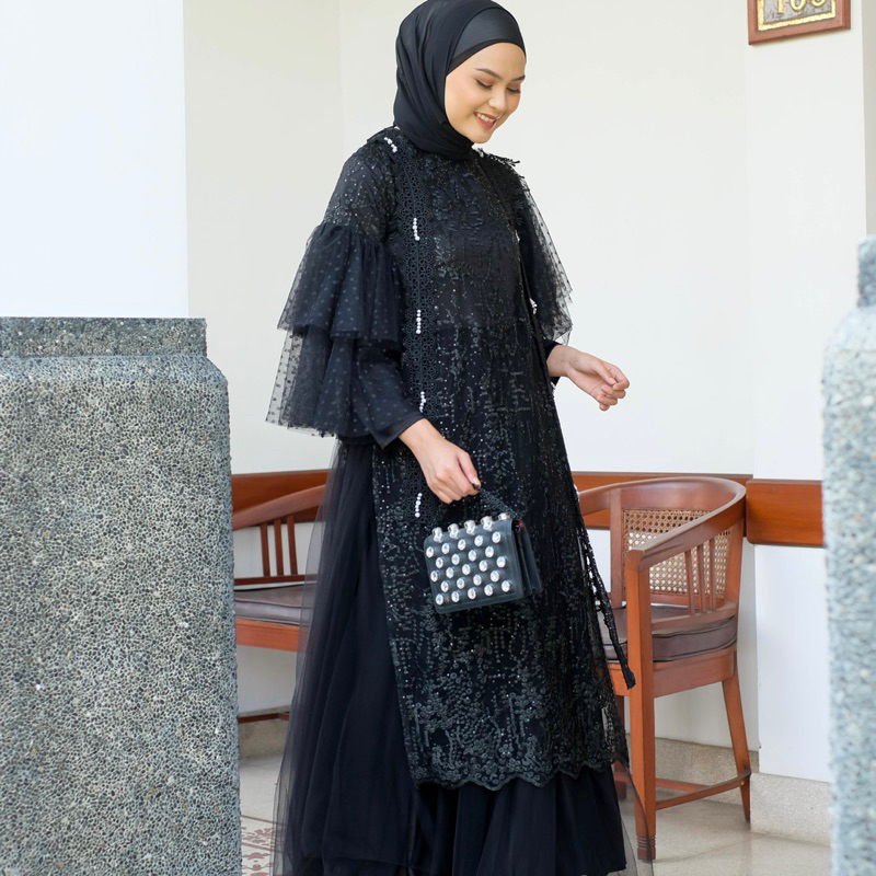 Baju Lebaran FNDLABELS Belisa Set Inner Outer Baju Pesta Premium Mom And Kids Baju Pesta Ibu dan Ana