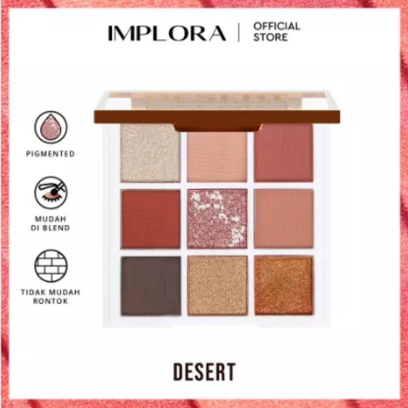 Implora Eyeshadow Pallete + Blush On ( palet eye shadow ) Palette