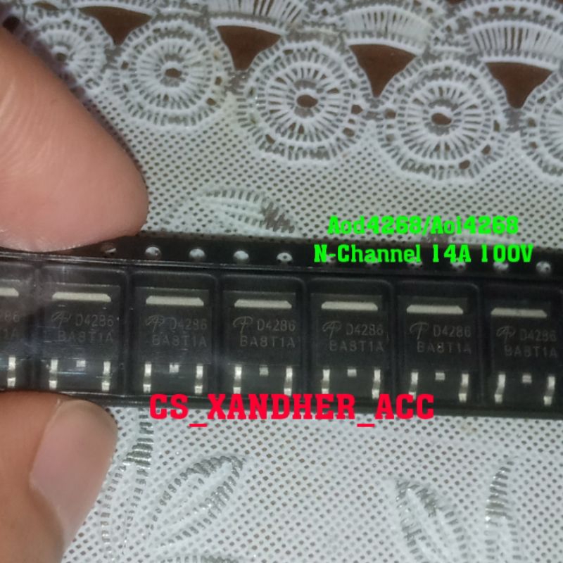 Fet N-Cennel Ic Smd Aod/Aoi4268 Dengan Reting Tegangan 100V - 14Amper Untuk Psu Polytron Dll.